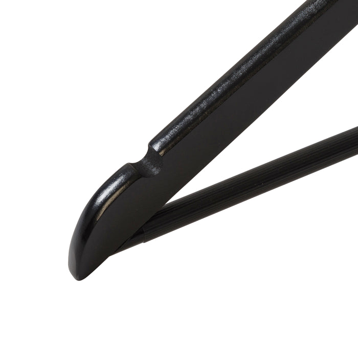 Honey Can Do Black Non-Slip Swivel Hook Wood Hangers (24-Pack)