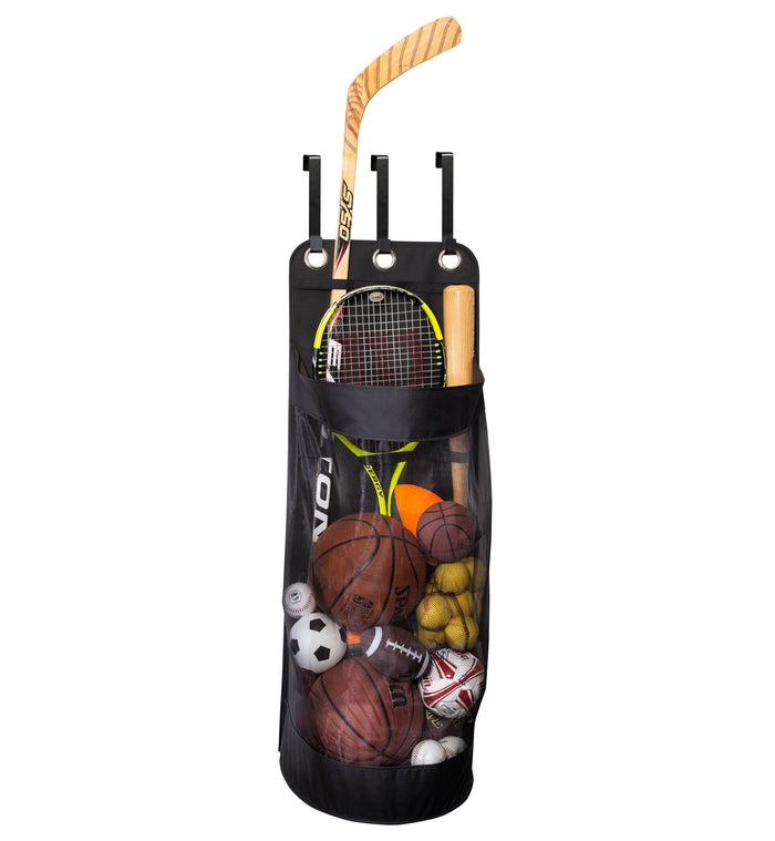 Honey Can Do Black Over-The-Door Hanging Sports Equipment Organizer
