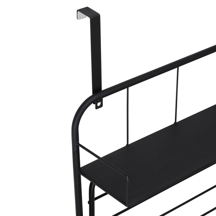 Honey Can Do Black Over-the-Door Or Wall Mount Folding Drying Rack And Shelf