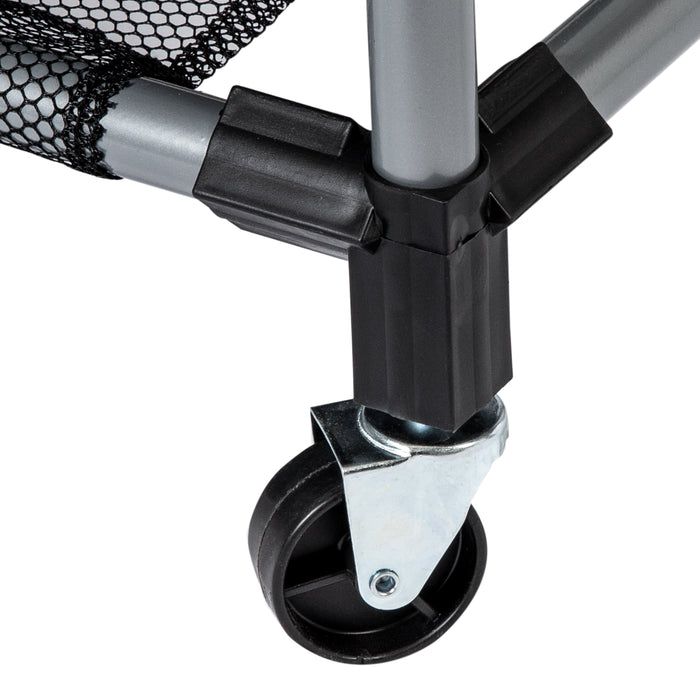 Honey Can Do Black/Silver Rolling Deluxe 4-Compartment Sorter