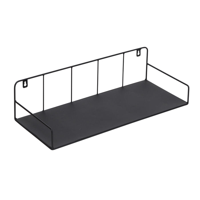 Honey Can Do Black Small Metal Floating Accent Shelf