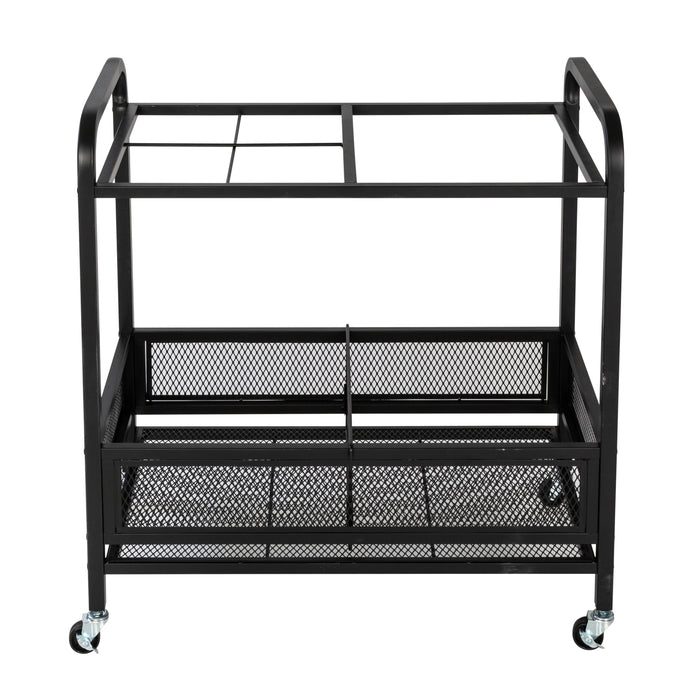Honey Can Do Black Steel Garage Multi-Purpose Rolling Storage Cart
