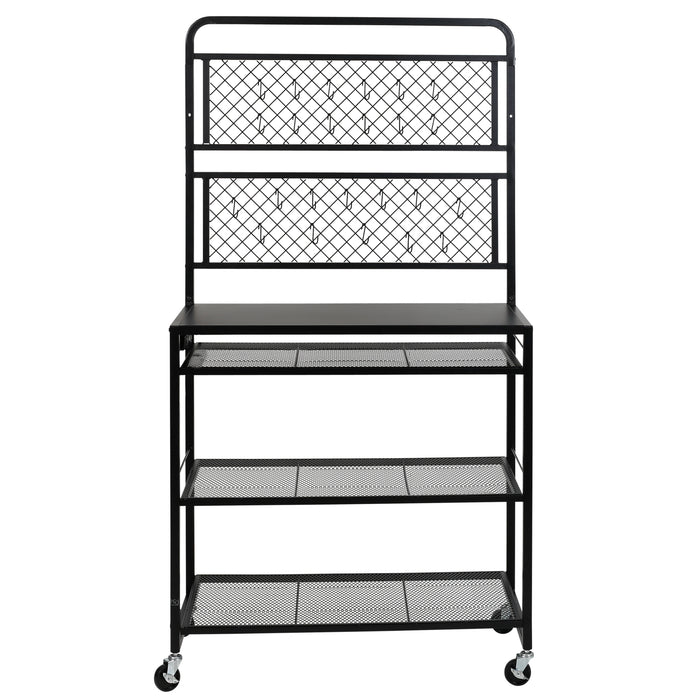 Honey Can Do Black Steel Garage Workstation With Power Outlets