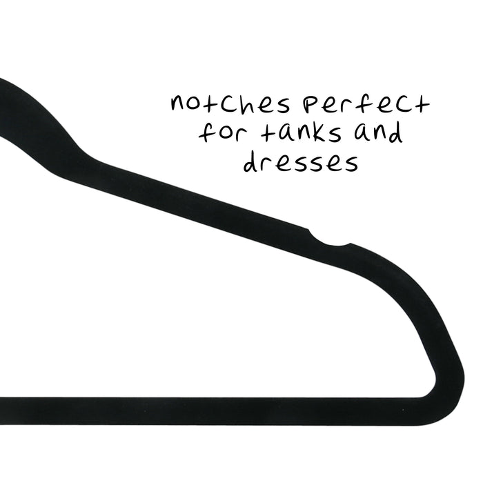 Honey Can Do Black Velvet Non-Slip Suit Hangers (50-Pack)