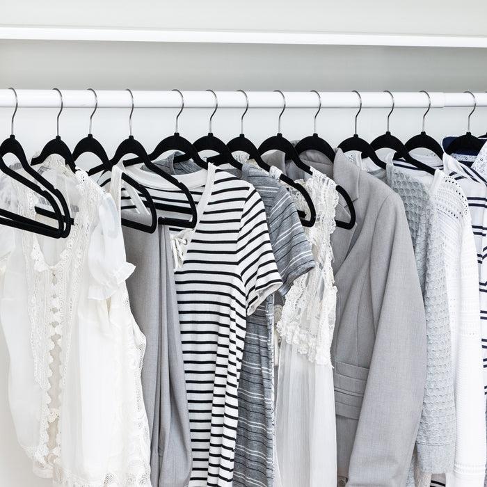 Honey Can Do Black Velvet Non-Slip Suit Hangers (50-Pack)