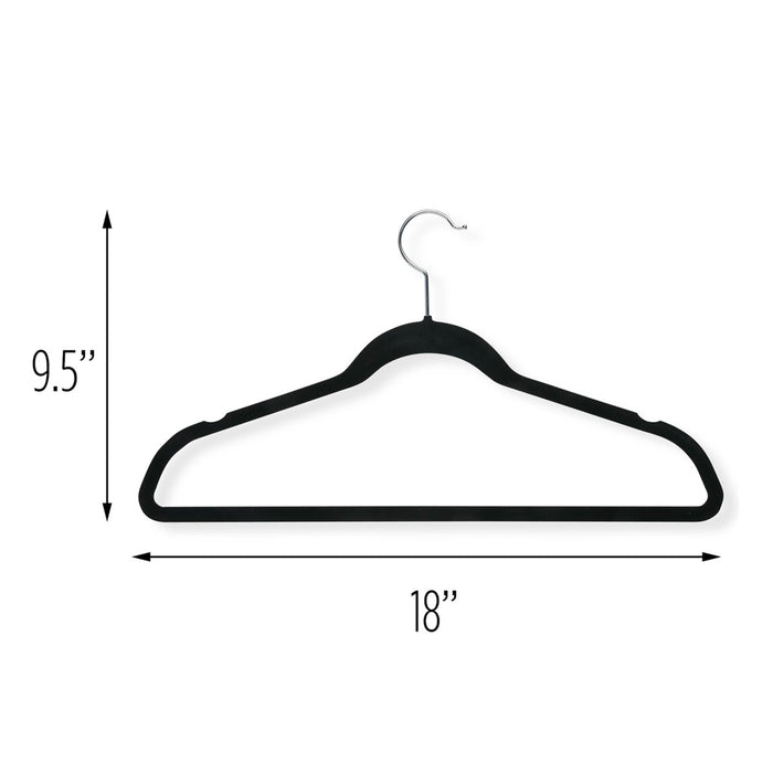 Honey Can Do Black Velvet Non-Slip Suit Hangers (50-Pack)