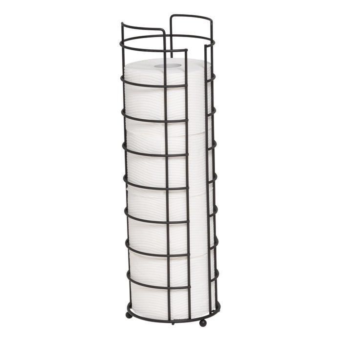 honey can do Black Wire Freestanding 4 Roll Toilet Paper Holder
