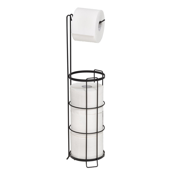 honey can do Black Wire Freestanding Toilet Paper Holder and Dispenser