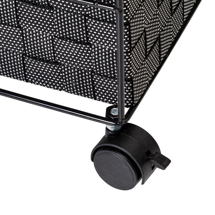 Honey Can Do Black Woven 3-Drawer Rolling Office Organizer