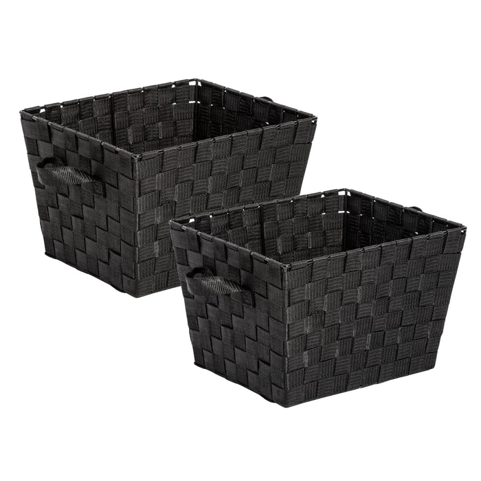 Honey Can Do Black Woven Storage Bins With Handles (2-Pack)