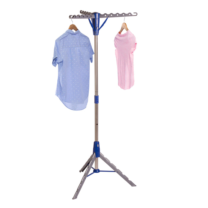 honey can do Blue/Chrome 64" High Tripod Drying Rack