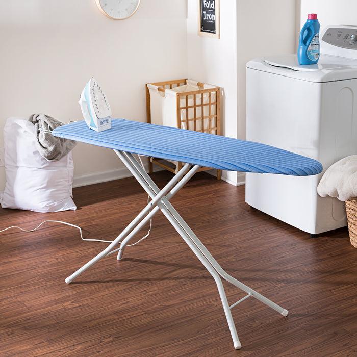 Honey Can Do Blue Stripe Adjustable Ironing Board With Retractable Iron Rest