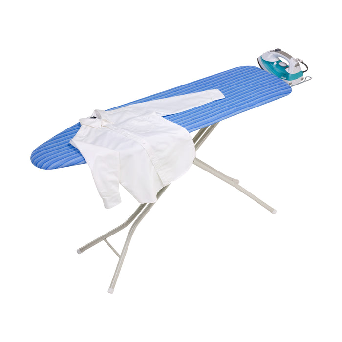 honey can do Blue Stripe Adjustable Ironing Board with Retractable Iron Rest