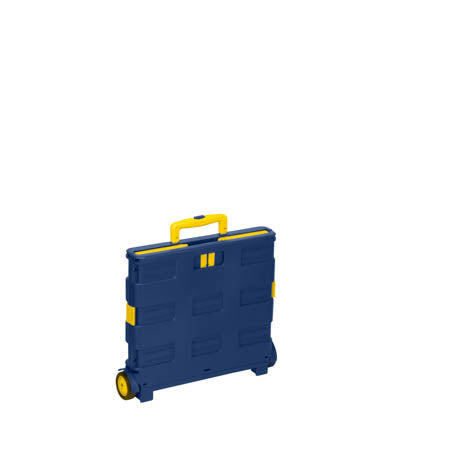 Honey Can Do Blue/Yellow Folding Utility Cart With Handle