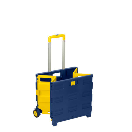 Honey Can Do Blue/Yellow Folding Utility Cart With Handle