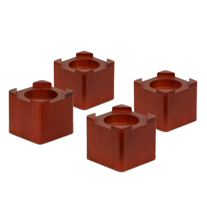 honey can do Cherry Finish Wood Bed Risers (Set of 4)