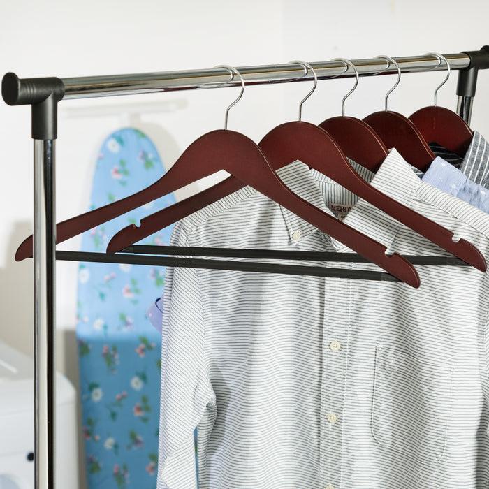 Honey Can Do Cherry Finish Wood No-Slip Suit Hangers (24-Pack)