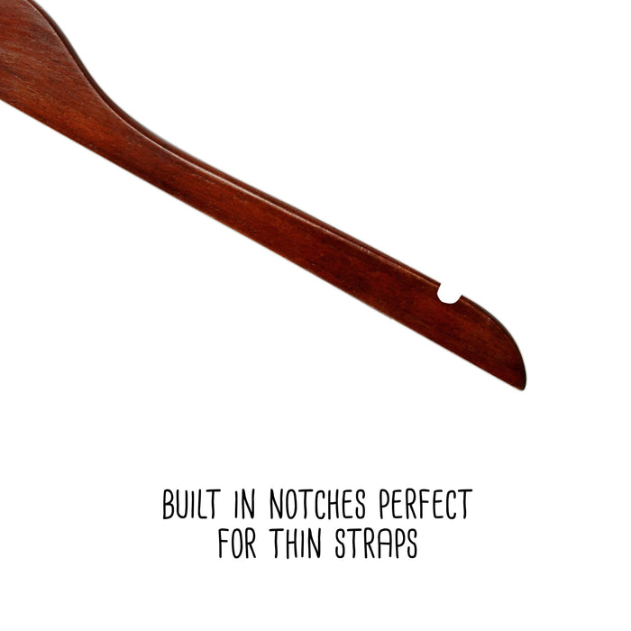 Honey Can Do Cherry Finish Wood Shirt Hangers (20-Pack)