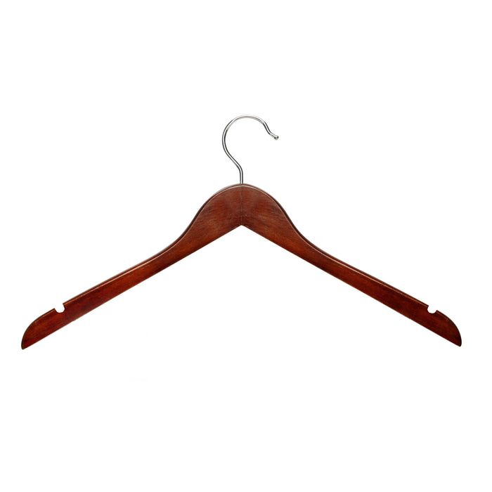 honey can do Cherry Finish Wood Shirt Hangers (20-Pack)