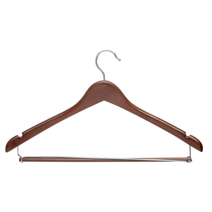 honey can do Cherry Finish Wood Swivel Non-Slip Suit Hangers (6-Pack)