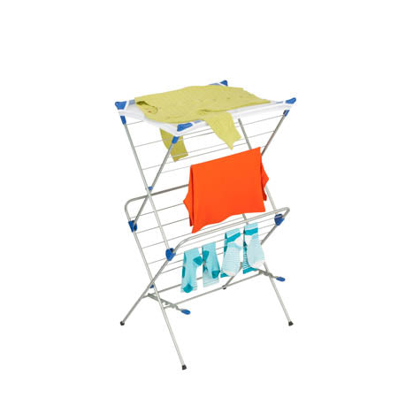 Honey Can Do Chrome 2-Tier Foldable Drying Rack With Mesh Top