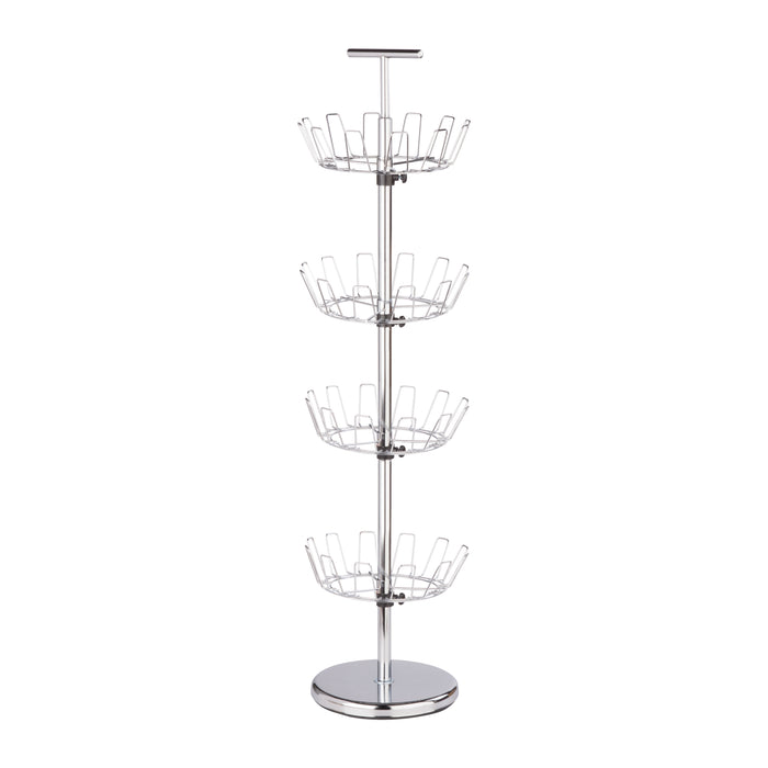 Honey Can Do Chrome 24-Pair 4-Tier Revolving Shoe Tree