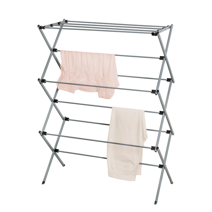 honey can do Chrome 3-Tier Folding Accordion Drying Rack