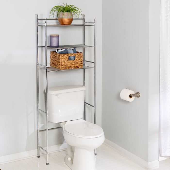 Honey Can Do Chrome 3-Tier Over-The-Toilet Storage Shelf