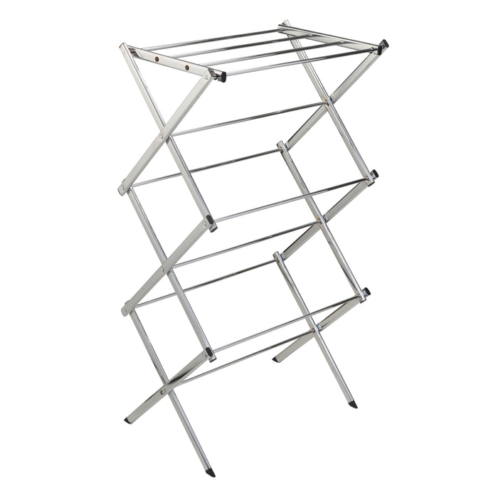 Honey Can Do Chrome 3-Tier Slim-Profile Folding Accordion Drying Rack