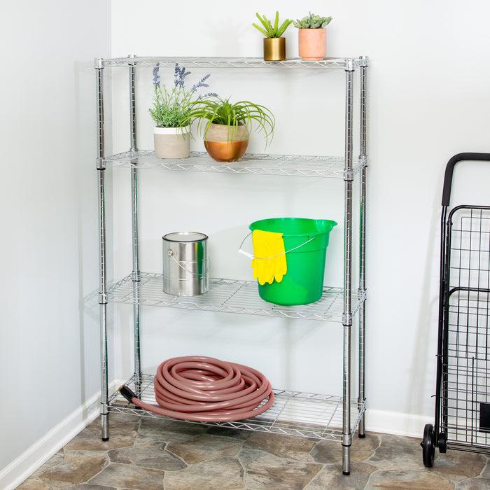 Honey Can Do Chrome 4-Tier Heavy-Duty Shelving Unit With 250-lb Weight Capacity
