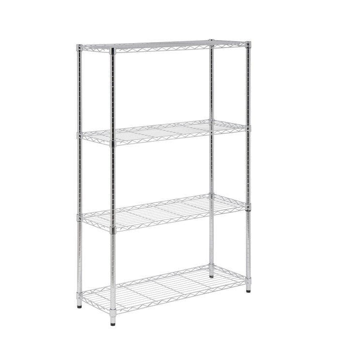 Honey Can Do Chrome 4-Tier Heavy-Duty Shelving Unit With 250-lb Weight Capacity