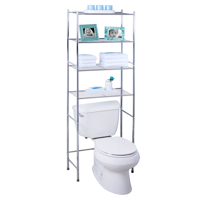 honey can do Chrome 4-Tier Over-The-Toilet Space Saver