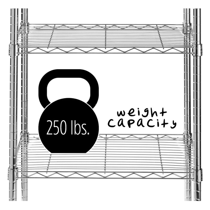 Honey Can Do Chrome 5-Tier Adjustable Shelving Unit With 250-lb Shelf Capacity