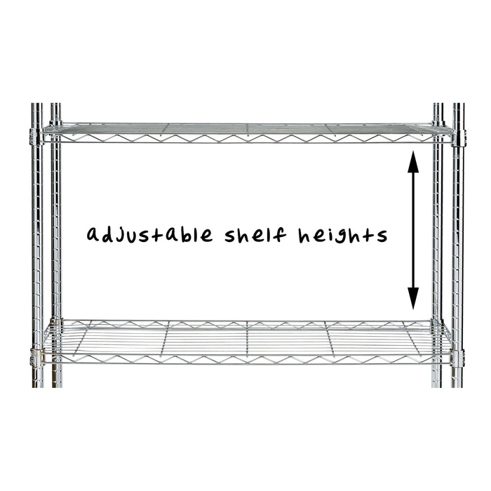 Honey Can Do Chrome 5-Tier Adjustable Shelving Unit With 350-lb Shelf Capacity
