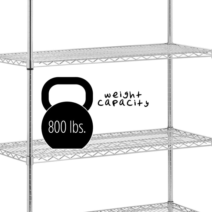 Honey Can Do Chrome 5-Tier Adjustable Shelving Unit With 800-lb Shelf Capacity