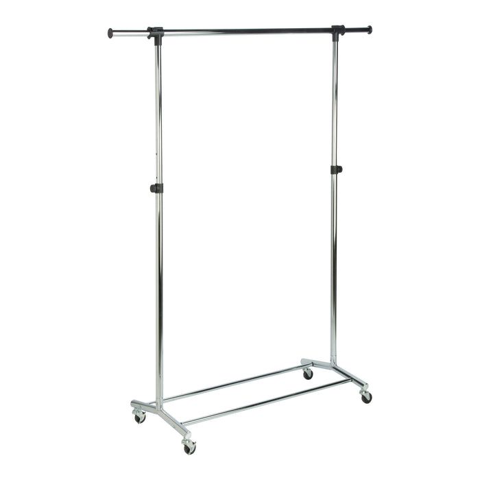 Honey Can Do Chrome Adjustable Height And Width Rolling Clothes Rack