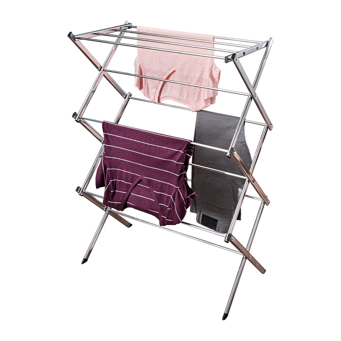 honey can do Chrome Commercial Folding Accordion Drying Rack