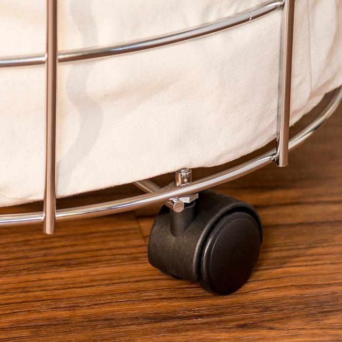 Honey Can Do Chrome Rolling Hamper With Removable Laundry Bag