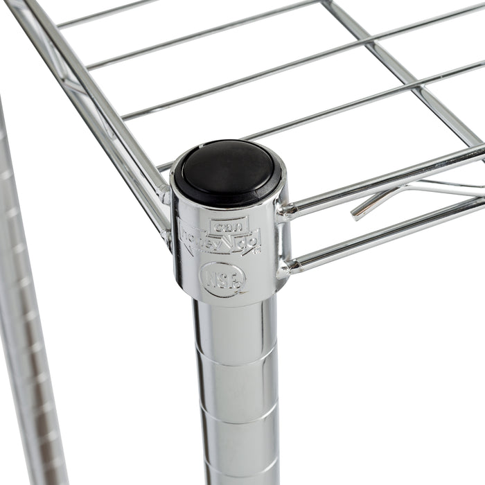 Honey Can Do Chrome Rolling Heavy-Duty Adjustable Shelving Unit