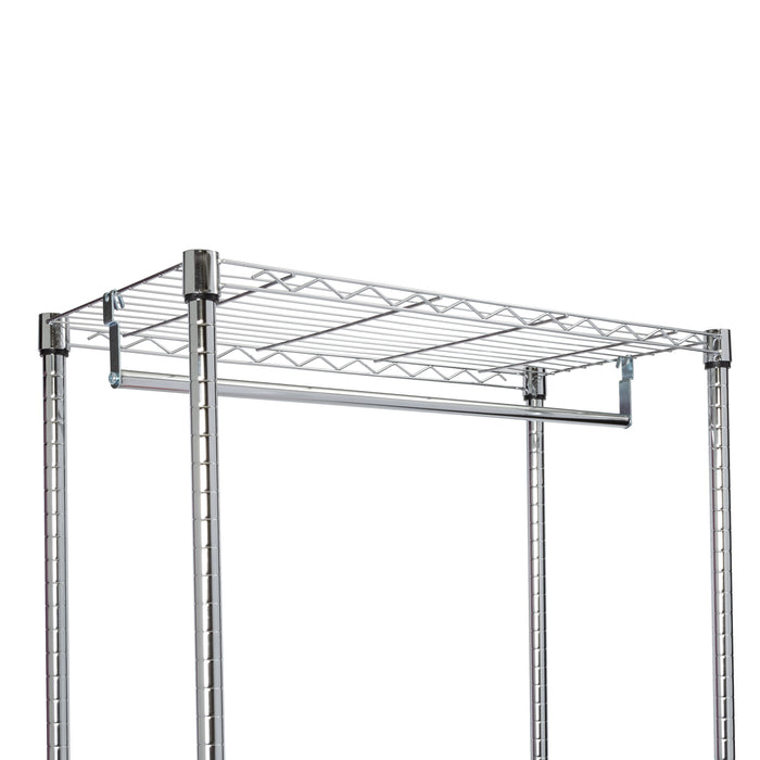 Honey Can Do Chrome Rolling Laundry Center Triple Sorter And Clothes Hanging Bar