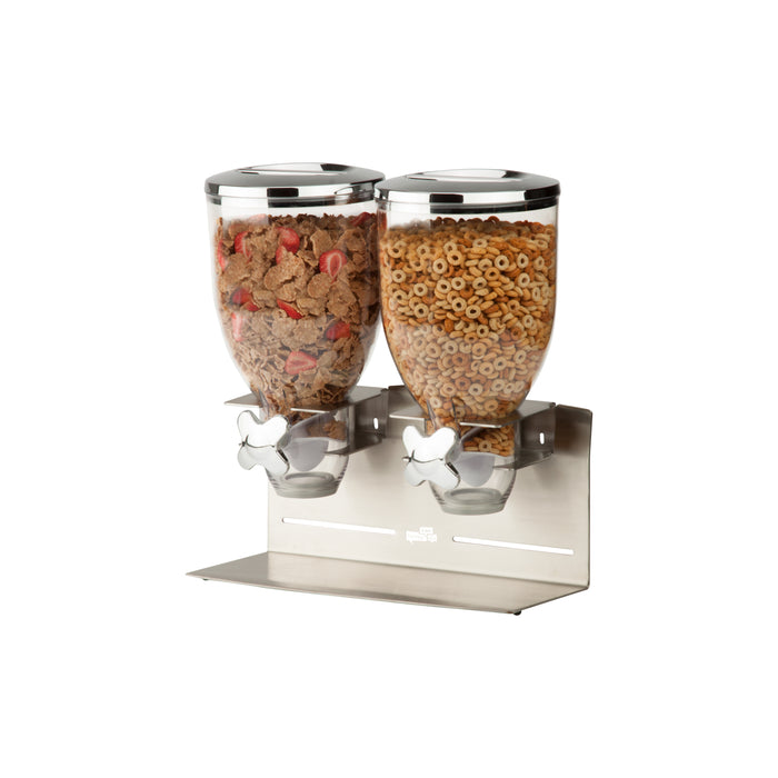 honey can do Chrome/Silver Double Commercial Cereal Dispenser
