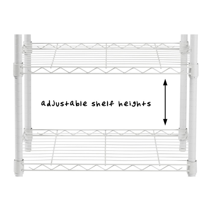 Honey Can Do Chrome Small 2-Tier Adjustable Shelving Unit