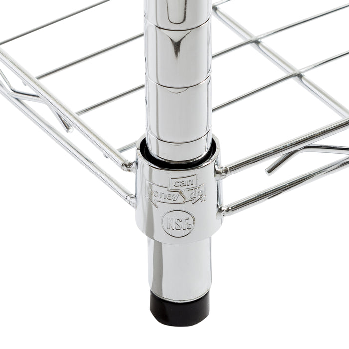 Honey Can Do Chrome Small 3-Tier Adjustable Storage Shelving Unit