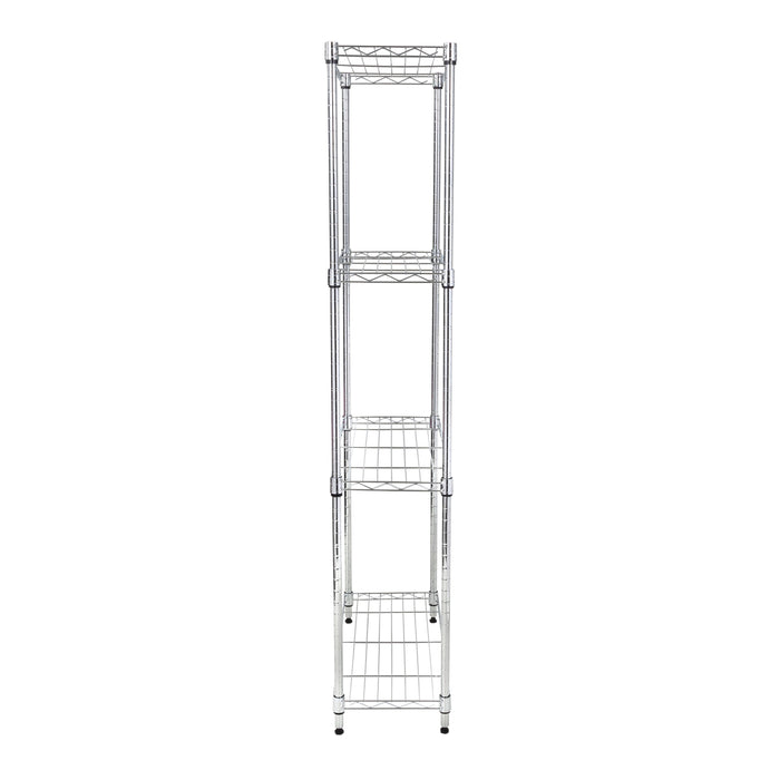 Honey Can Do Chrome Steel 4-Tier Slim Profile Shelving Unit