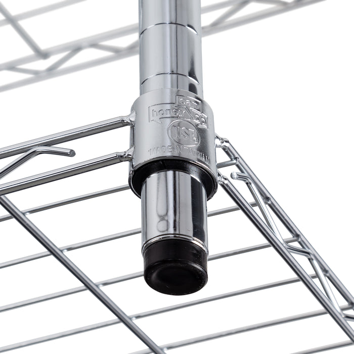 Honey Can Do Chrome/Wood 3-Tier Adjustable Shelving Unit