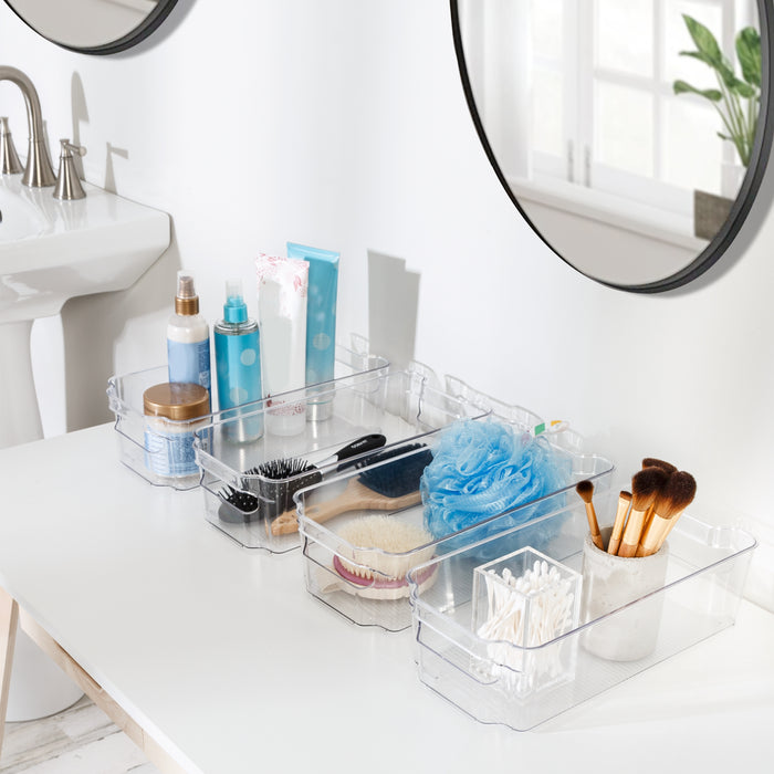 Honey Can Do Clear BPA-Free Stackable Refrigerator Organizer Bins (Set Of 4)