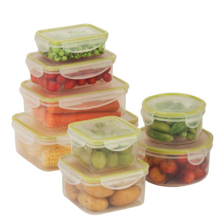 honey can do Clear Plastic Snap-Lock Food Storage Containers (16-Piece Set)