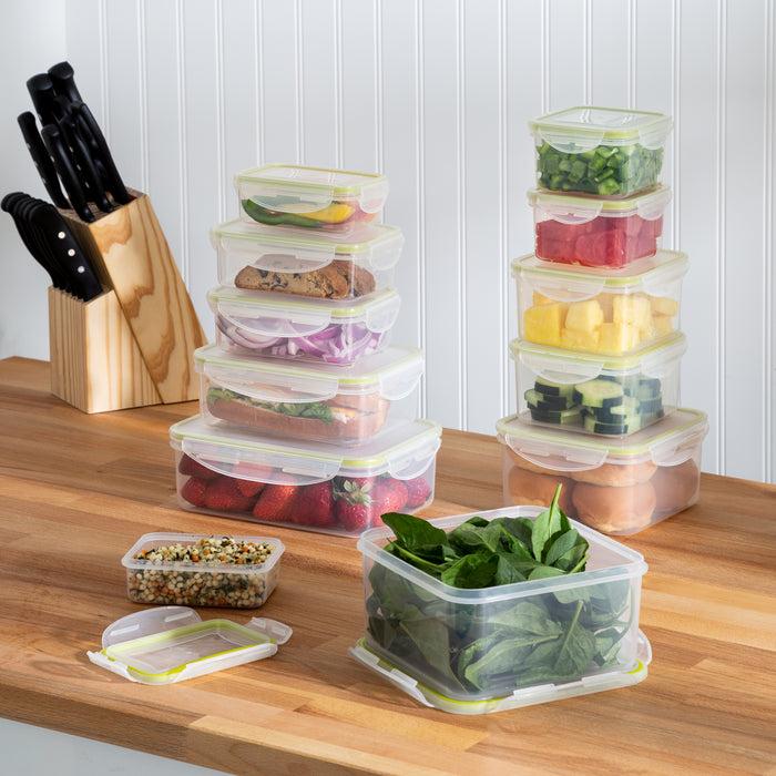 Honey Can Do Clear Plastic Snap-Lock Food Storage Containers (24-Piece Set)