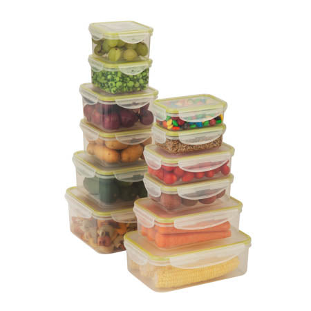 honey can do Clear Plastic Snap-Lock Food Storage Containers (24-Piece Set)