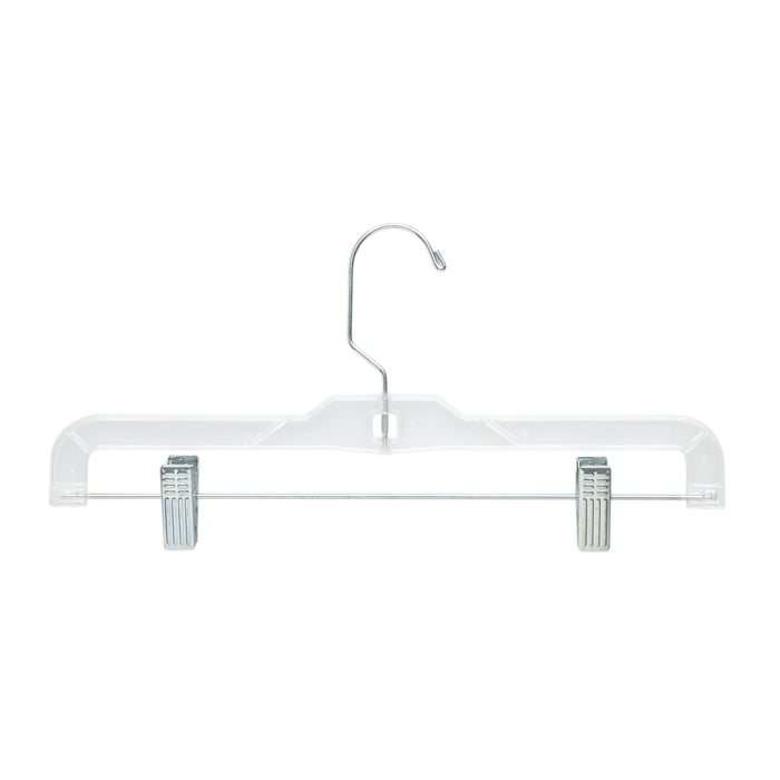 honey can do Clear Skirt and Pant Hanger with Clips (12-Pack)